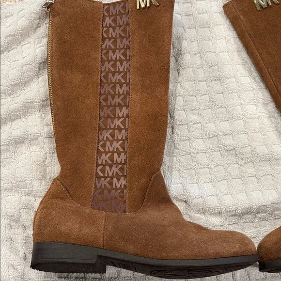 Michael Kors Tan Suede Knee-High Boots - Picture 1 of 8
